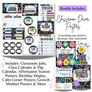Classroom Decor Bundle Elementary Composition Notebook Classroom Theme ...