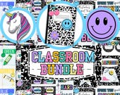 Classroom Decor Bundle Elementary Composition Notebook Classroom Theme Colorful Classroom Decor Bundle