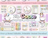Silly Goose Classroom Bundle Elementary Pastel Classroom Decor Silly Goose Theme Classroom Decorations Fun Classroom Decor Bundle Posters