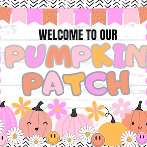 Pumpkin Patch Bulletin Board Kit Printable Fall Bulletin Board Instant Download Fall Bulletin Board Decorations