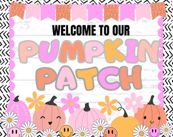 Pumpkin Patch Bulletin Board Kit Printable Fall Bulletin Board Instant Download Fall Bulletin Board Decorations
