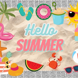 Summer Bulletin Board Kit Classroom Printable Bulletin Board Summer Theme
