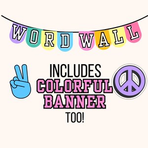 colorful classroom banner for word wall