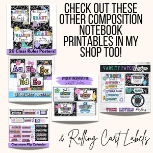 composition notebook decor bundles classroom