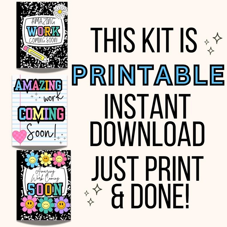 Amazing Work Coming Soon Posters Classroom Printable Composition ...