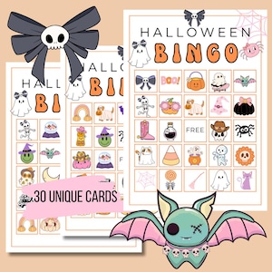 Halloween Bingo Printable Halloween Bingo Cards for Classroom Fun Halloween Game for Classroom Printable Halloween Game for Class Party Cute