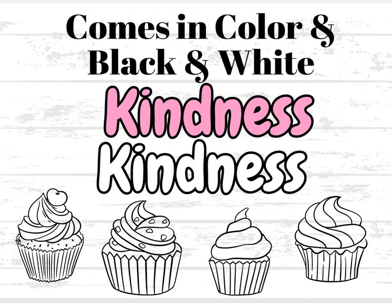 Kindness Cupcake Bulletin Board Kit Printable Instant Download image 5