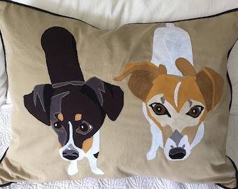 Custom Pet Pillow with Two Pets