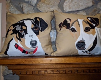 Custom Pet Pillow Set - Save 10 % when you purchase a pair!