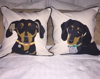 Custom Pet Pillow Set -Save 10% when you buy a pair!