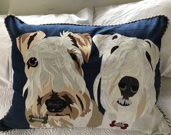 Custom Double Pet Portrait Pillow