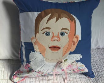 Custom Baby Portrait Pillow