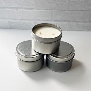Scented Candles No Labels | White Label | 4 oz Soy Candles | Customizable for Events, Weddings, Brands, Gifts, Party Favors | Wholesale