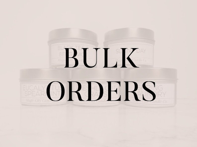 Bulk Order of Mini Soy Candles for Large Orders and Wholesale Etsy