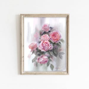 Original Artwork Roses Garden Watercolor Painting | Botanical Painting by Artist Winnie Chen | Home decor | House warming gift