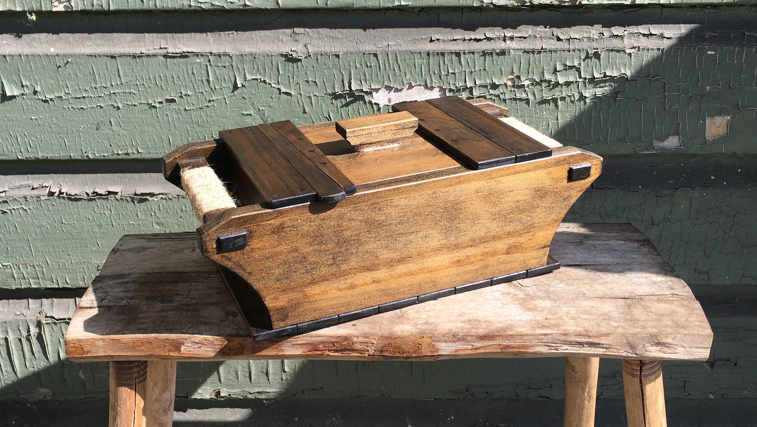 Rustic Wooden Nail Box Small Reclaimed Wood Box Etsy