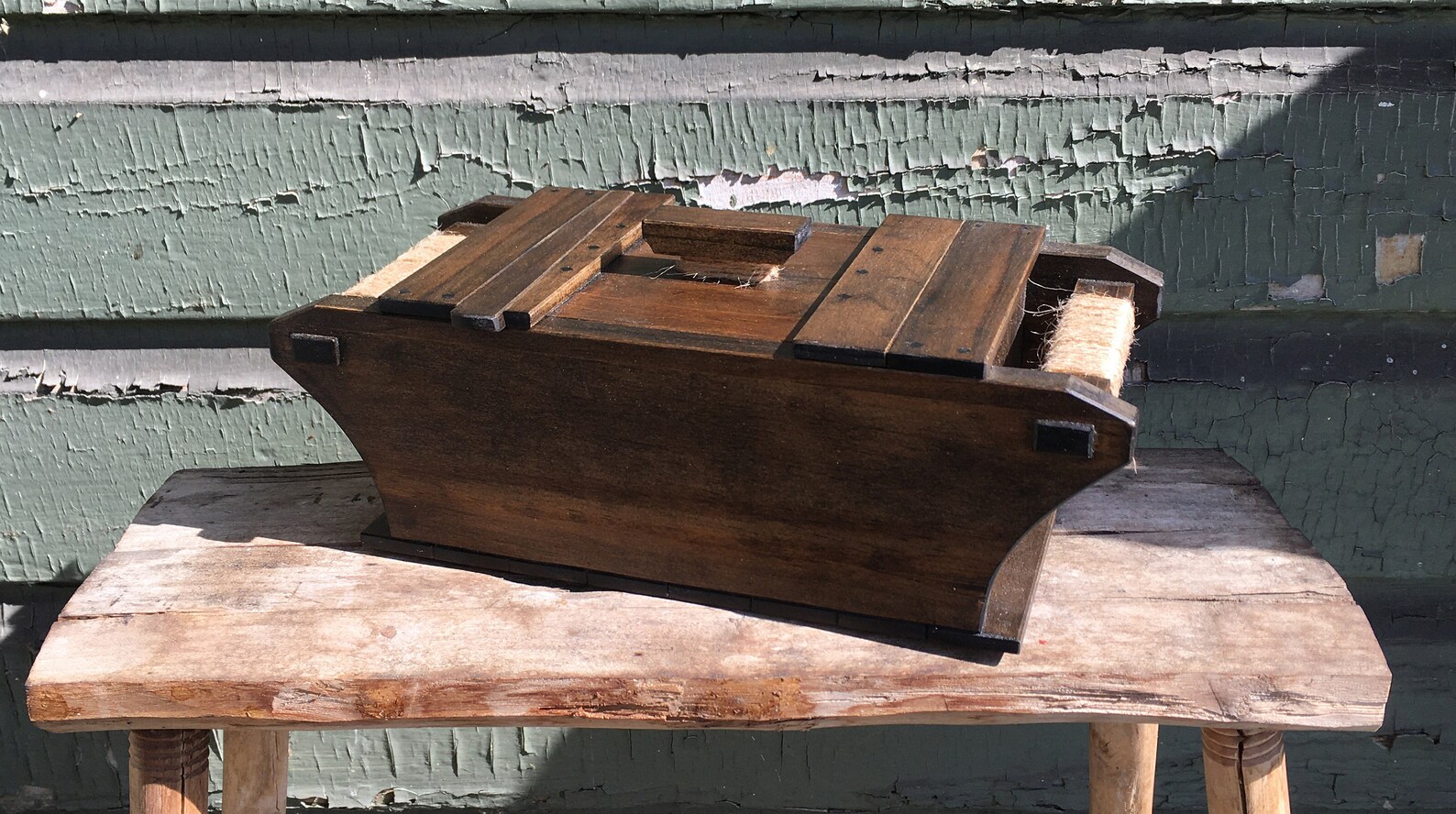Rustic Wooden Nail Box Small Reclaimed Wood Box Etsy