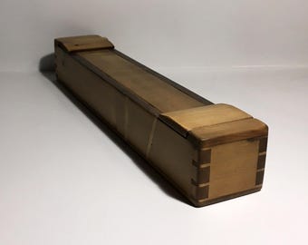 Paint Brush box - Japanese Toolbox style, long box for calligraphy shodo brush