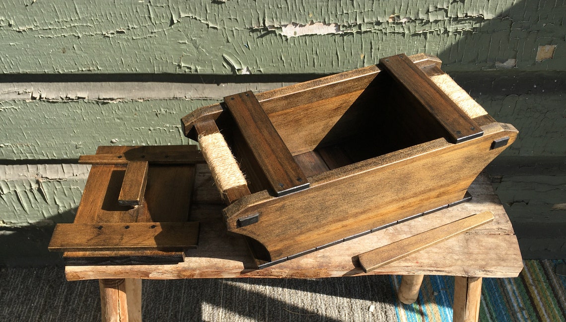 Rustic Wooden Nail Box Small Reclaimed Wood Box Etsy