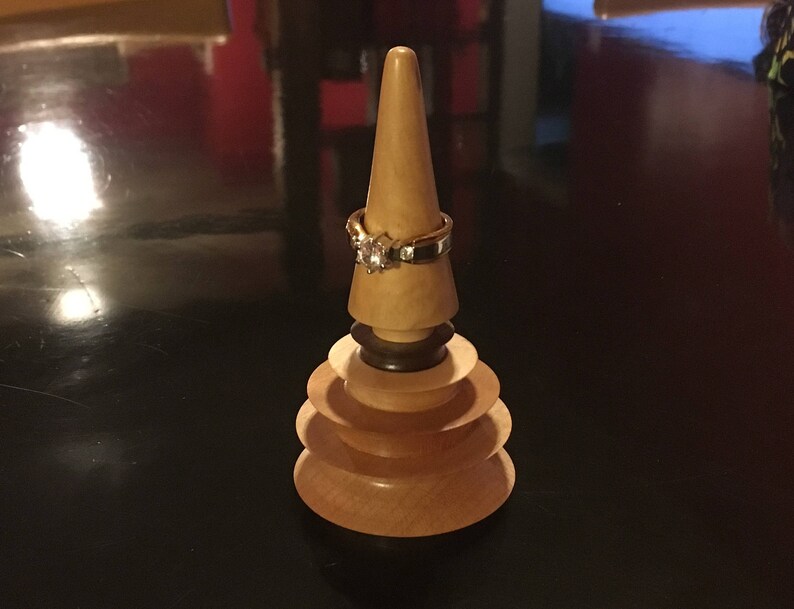 Ring Holder Dish for Kitchen bedside Small Wood Jewelry Nest nightstand