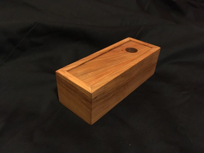 Solid Cherry Wood Box Small Gift or Knife Box With Sliding Etsy
