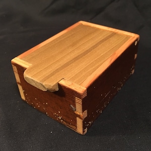 Funky Dovetail Box - Wood Keepsake box made from gym bleachers