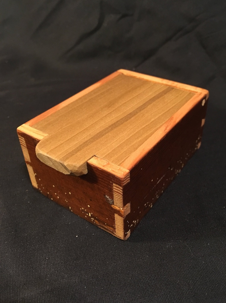 Funky Dovetail Box Wood Keepsake box made from gym bleachers Etsy