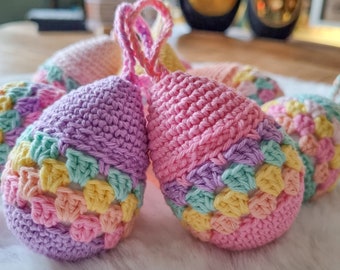 Crochet Pattern - UK Terms - Happy Easter Eggs