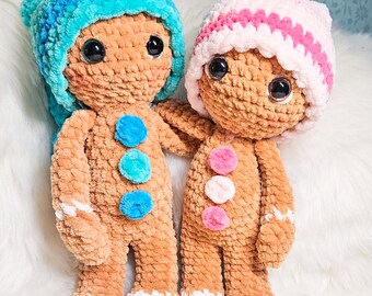 UK Terms - Crochet Pattern Sleepy Gingerbread