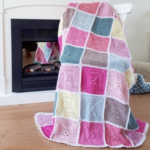 Crochet Pattern - US Terms - Spring Blossoms Blanket