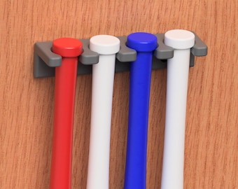 Mini Baseball Bat Rack Holder, Medium - Display (4) Miniature Souvenir Bats in Style