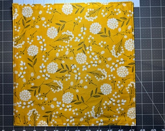 Gelb Blumen Einstecktuch, Großes 28cm, Knäuel mit Schwarzer Baumwolle Rückseite