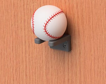 Baseball or Mini Bat Rack Holder, Short - Display A Baseball or Miniature Souvenir Bat in Style