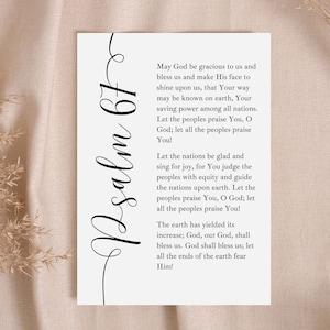 Psalm 67 (May God be Gracious) Digital Print, Christian Wall Art, Printable Scripture, Bible Verse