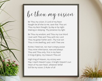Be Thou My Vision Digitaldruck, christliche Wandkunst, druckbare Hymne