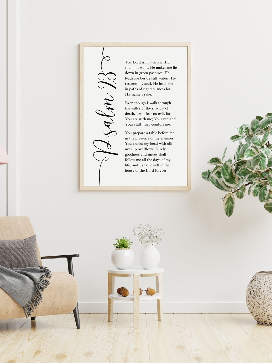 Psalm 23 (the Lord is My Shepherd) Digital Print, Christian Wall Art ...