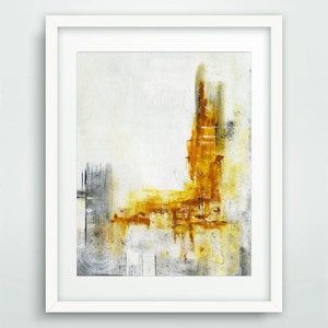 Instant download printable art abstract print raw art print yellow white painting wall decor modern print design artwork home decor gallery image 2