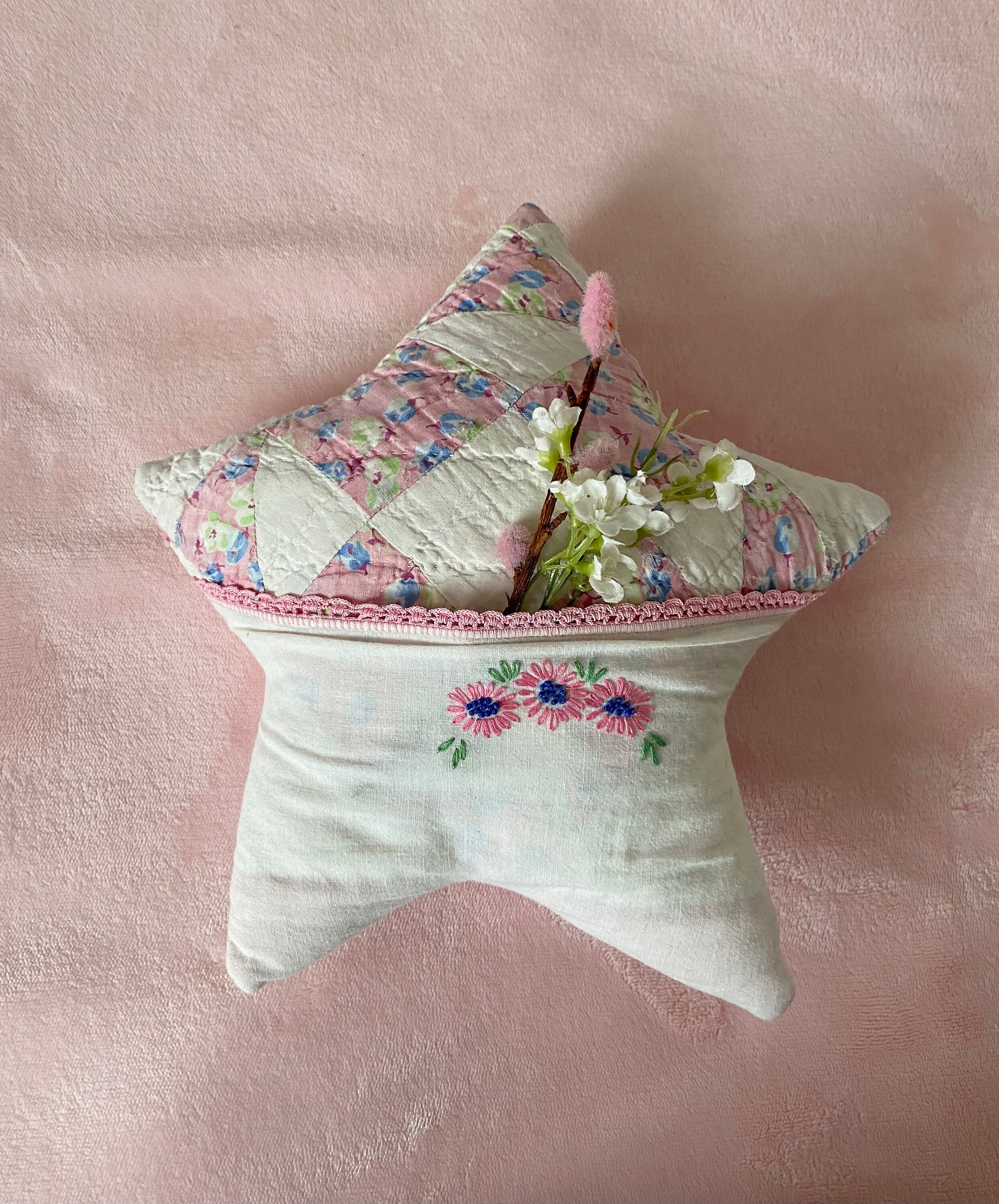 Vintage Quilt Throw Pillow Etsy