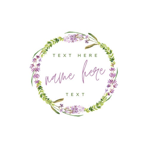 Floral wreath logo | Etsy