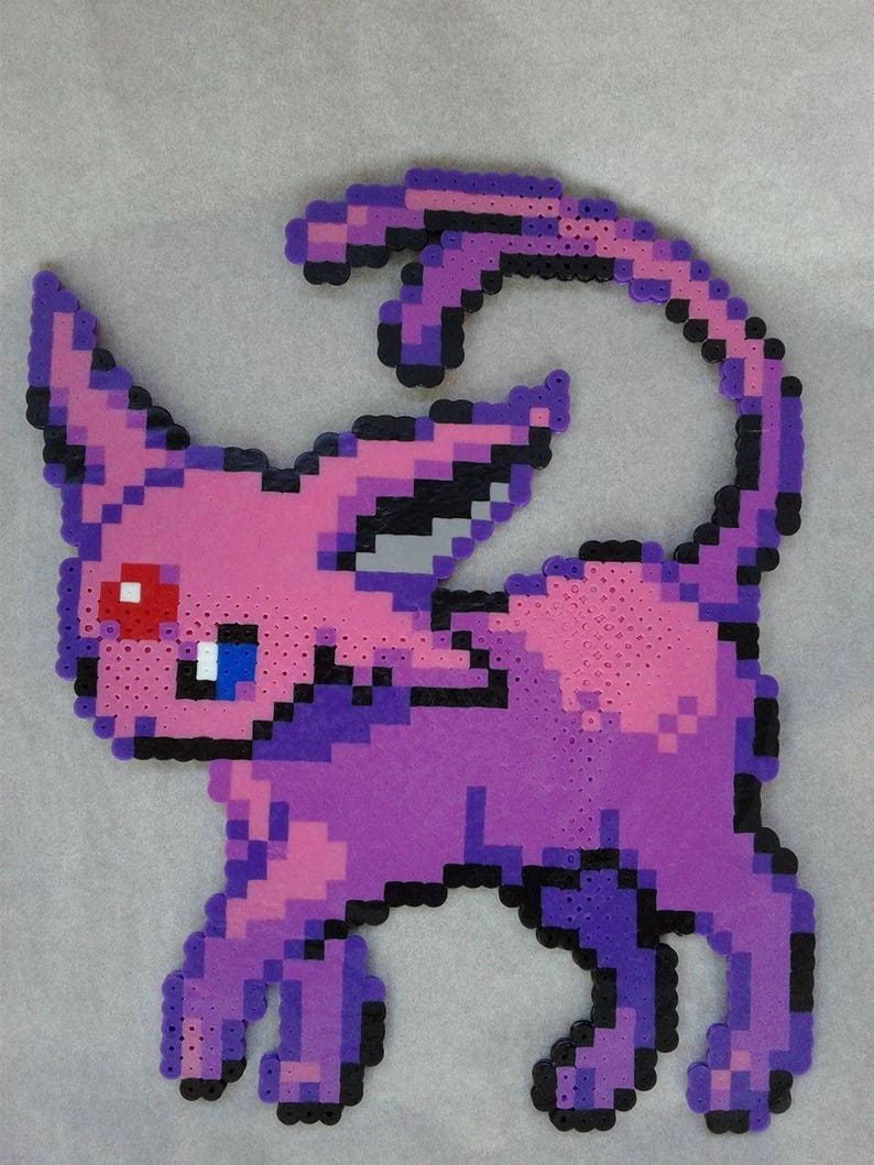 Espeon Perler Bead Kandi Necklace