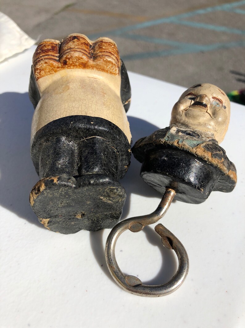 Antique GERMAN Bottle Opener handcarved wood UNUSUAL One of Etsy