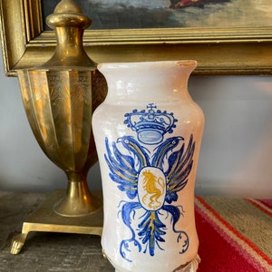 18th Century Ceramic Apothecary Jar- Albarelo Tarro de Farmacia