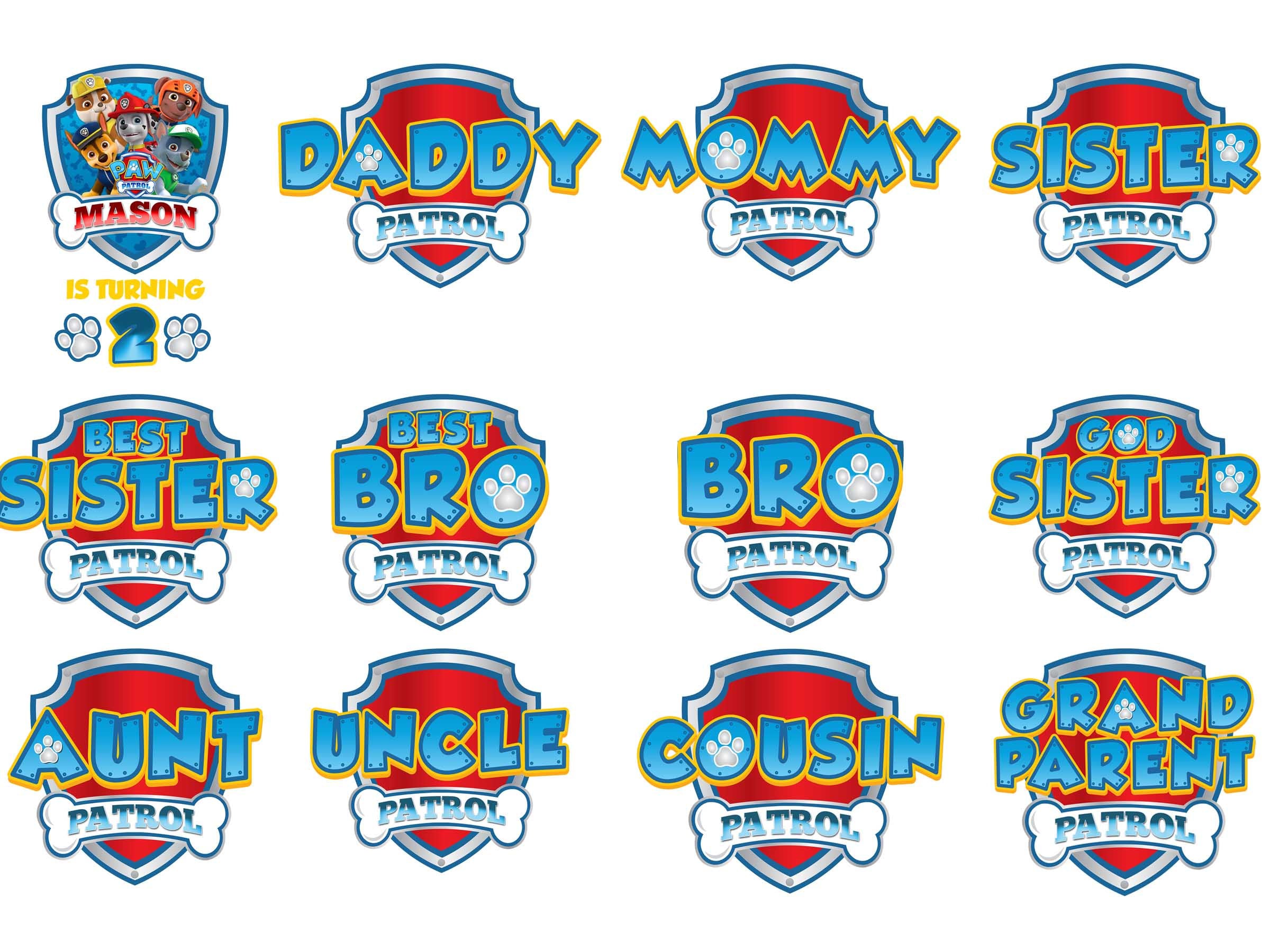 Paw Patrol Birthday PNG JPEG PSD Birthday Boy Birthday - Etsy