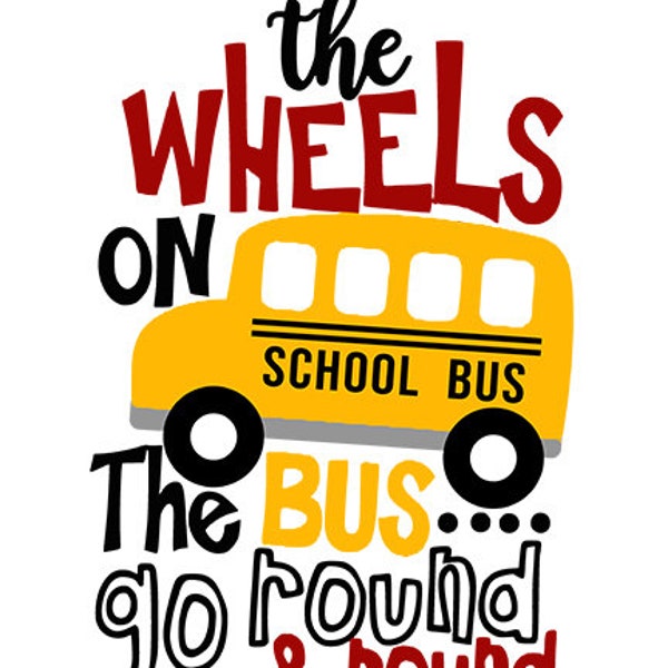 Wheels on the Bus Design high resolution | PNG | teacher pre-school kid design