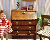 Miniature Shackman Governor Winthrop Desk, Drop -Front, NIB Vintage from 1960 39 s-70 39 s for the 1 12 Scale Dollhouse