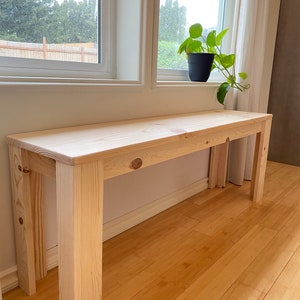 Classic Minimalist Bench. Simple Bench Plans. Entry Level Build. DIY Digital File. Lightweight Standard Height. 4ft Long image 1