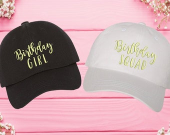 Birthday Girl Dad Hat, 40th Birthday Baseball hat, 21st Birthday Dad Cap, Dirty 30 Cap, Gold Thread