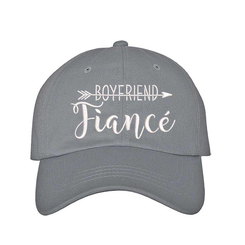Girlfriend Fiancée & Boyfriend Fiancé Hat Set Engagement Hats for Couples, Proposal Gift, His and Hers Engagement Embroidered Baseball Caps image 9