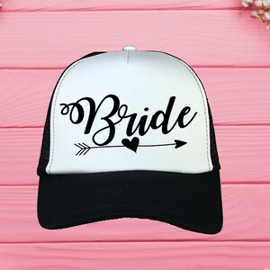 Bride and Squad Hat Bride Squad Trucker , Bride Trucker Hat, Honeymoon Cap Bride Tribe Hat Bride Squad Tribe Bachelorette Party Bride Gift image 2