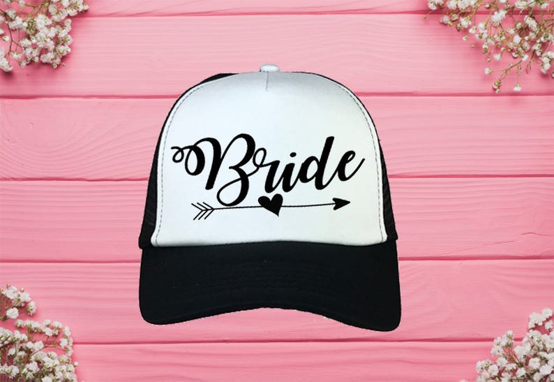 Bride and Squad Hat Bride Squad Trucker , Bride Trucker Hat, Honeymoon Cap Bride Tribe Hat Bride Squad Tribe Bachelorette Party Bride Gift image 2